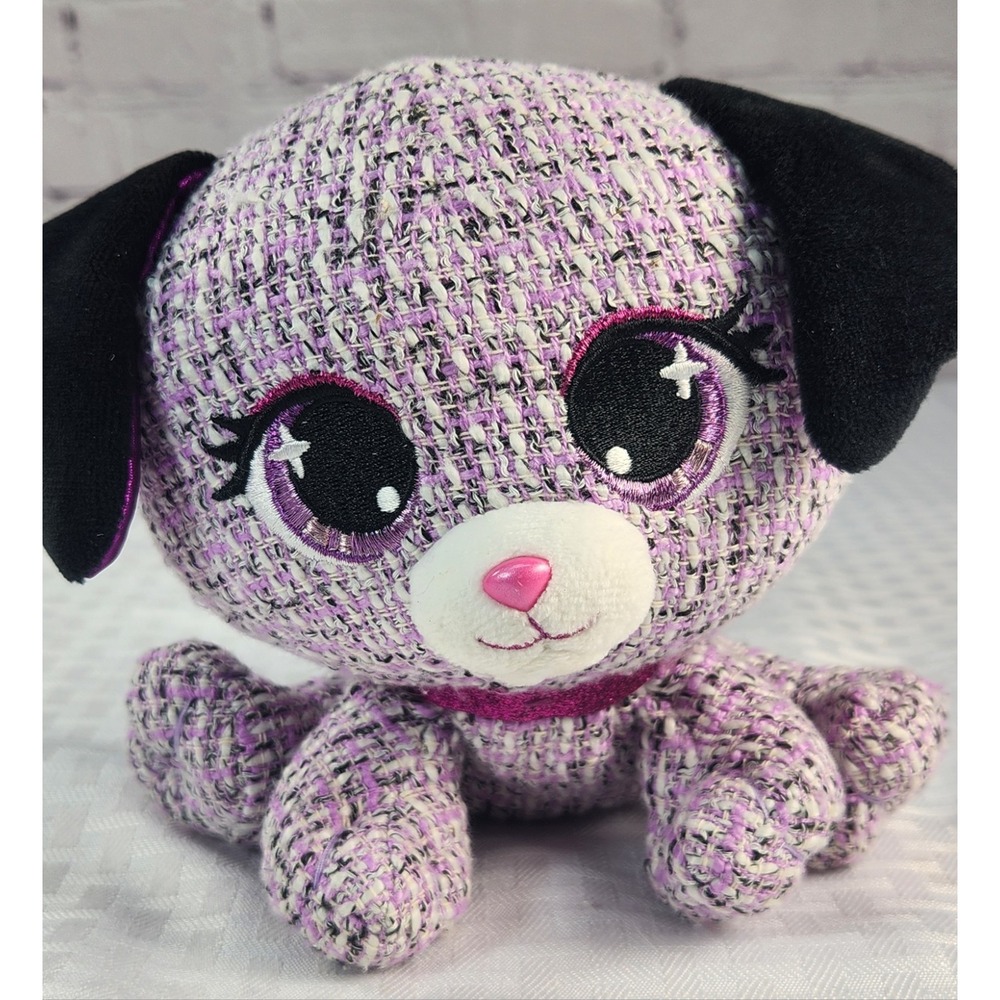 GUND P.Lushes Pet Puppy Dog Michele Boucie Plush Stuffed Animal 7" Purple Exc.